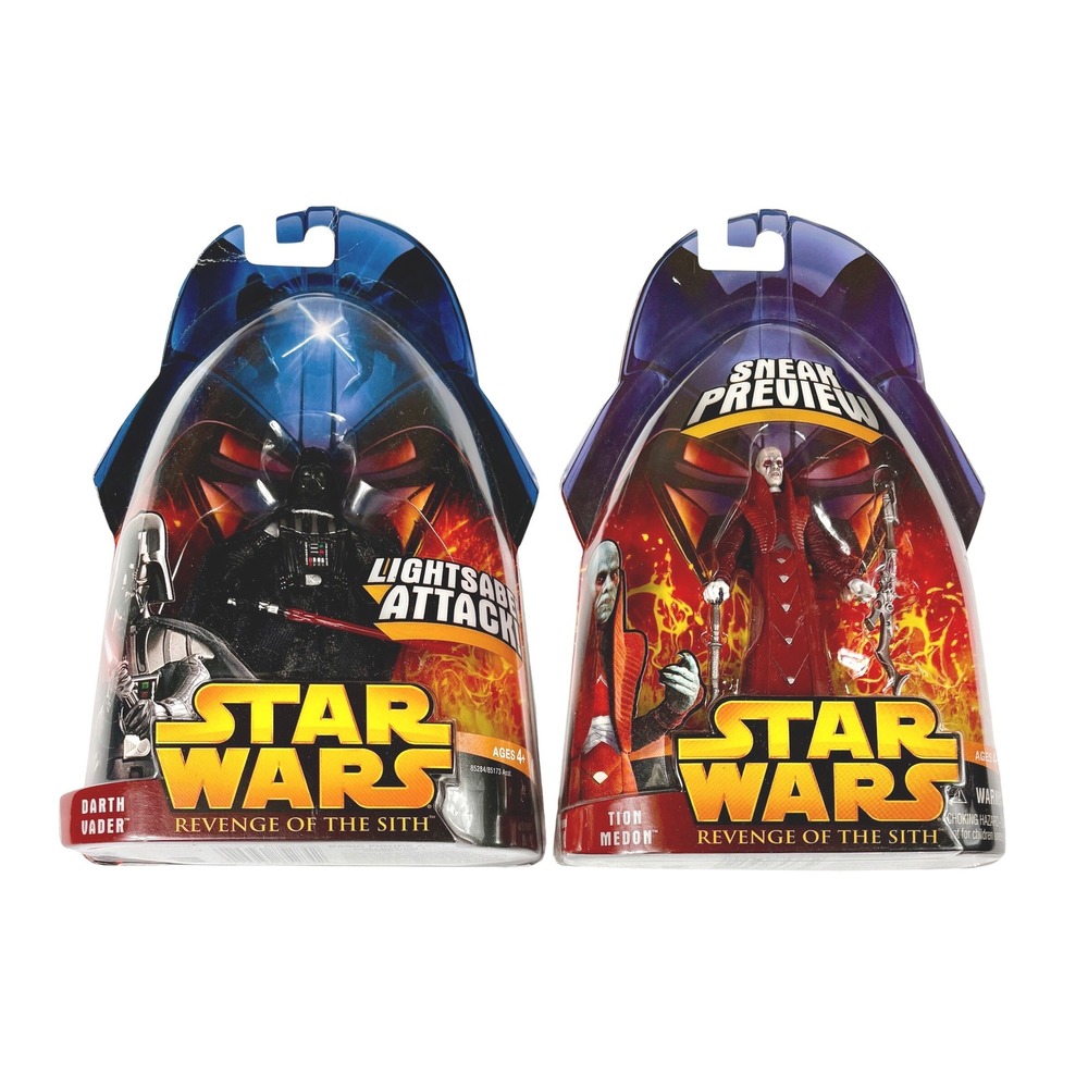 DARTH VADER & TION MEDON Star Wars Revenge of the Sith Action Figures